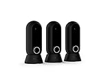 Canary Flex Indoor/Outdoor, Wire-free or Plugged-in, Weatherproof HD Security Camera - Black - 3 Pack
