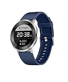 Huawei Fit Smart Fitness Watch Heart Rate and Sleep Monitor Waterproof Activity Tracker, Blue Sport Band, Large (US Warranty)