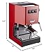 Gaggia RI9380/47 Classic Pro Espresso Machine,1.3liters, Cherry Red