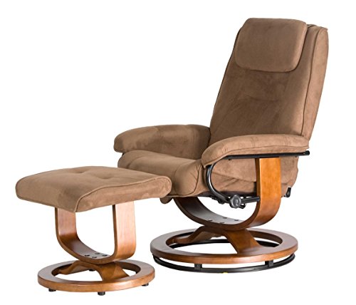 Relaxzen Deluxe Leisure Recliner Chair with 8-Motor Massage & Heat, Brown