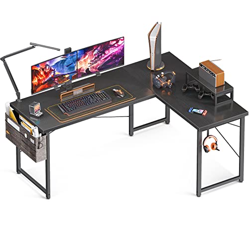 ODK L Shaped Desk, 59" Computer Corner Desk, Gaming Desk