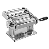 Marcato Atlas Pasta Machine, Made in Italy, Stainless Steel, Includes Pasta Cutter, Hand Crank, and Instructions