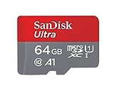 SanDisk Ultra 64GB microSDXC UHS-I card with Adapter -  100MB/s U1 A1 - SDSQUAR-064G-GN6MA