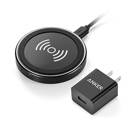 Anker Wireless Charging Pad PowerPort Wireless With 12W Wall Charger for for iPhone 8 / 8 Plus, iPhone X, Galaxy Note 5, S7/S7 edge/S6/S6 edge/S6 edge+, Nexus 4/5/6/7, LG G3 and Other Devices