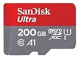 SanDisk Ultra 200GB microSDXC UHS-I card with Adapter - 100MB/s U1 A1 - SDSQUAR-200G-GN6MA