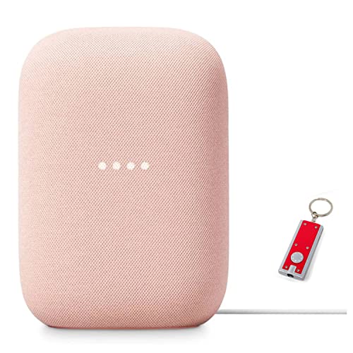 Google Audio Bluetooth Speaker with Keychain LED - Wireless Music Streaming - Sand Pink