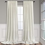 Pitalk Natural Linen Back Tab Curtains