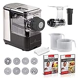 EMERIL LAGASSE Pasta & Beyond, Automatic Pasta and Noodle Maker with Slow Juicer - 8 Pasta Shaping Discs Black