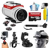 TomTom Bandit 4K HD Action Camera with Extreme Sports Accessories Kit includes 16GB MicroSD Card + Selfie Stick + Head Strap + Floating Handle + Stabilizer + Car Mount + More!