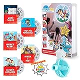 Moonlite Mini Projector with 5 Ryans World Games - A New Way to Play Together - 5 Digital Games with Light Projector - Ryan's World Gifts for Kids Ages 4 and Up