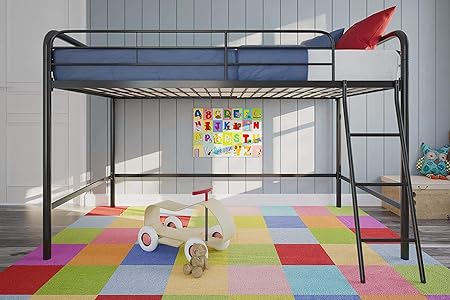 DHP Jett Junior Twin Metal Loft Bed Black Friday