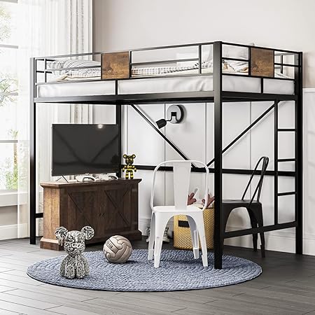 SHA CERLIN Metal Twin Loft Bed Black Friday