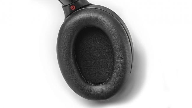Sony WH-1000XM3 close up of ear cup