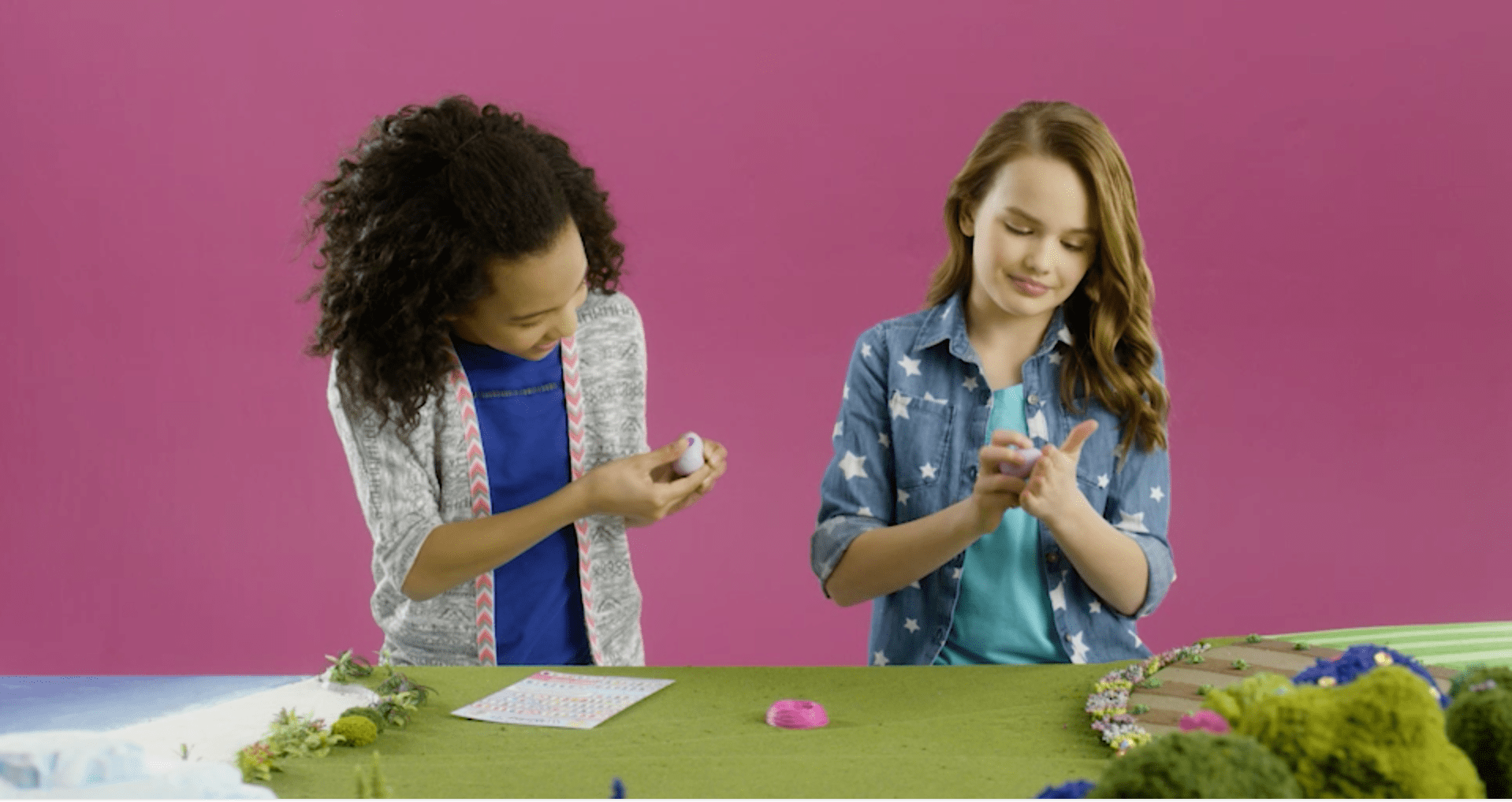 Girls play with hatchimals this Black Friday 